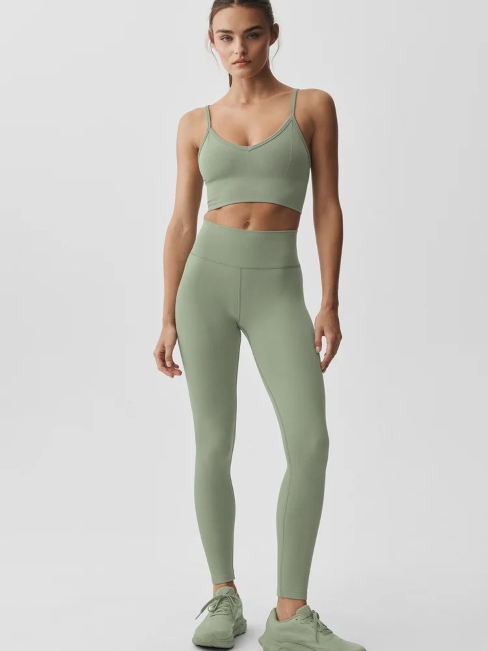 Alo Seamless Modal Ribbed High-Waist 7/8 Legging